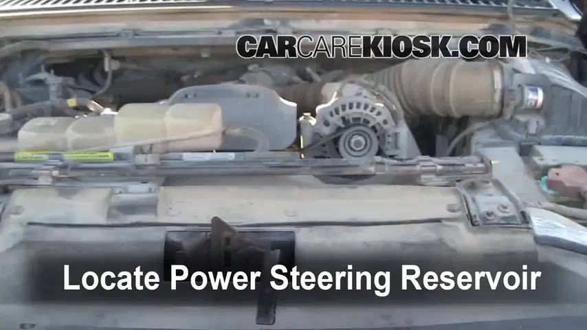 2002 Ford F-250 Super Duty Lariat 7.3L V8 Turbo Diesel Extended Cab Pickup (4 Door) Power Steering Fluid Add Fluid